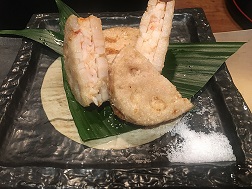 海老とレンコンのはさみ揚げ